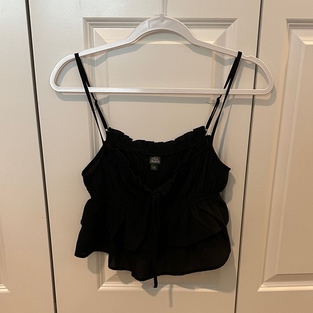 Wild Fable Black Ruffled Camisole
